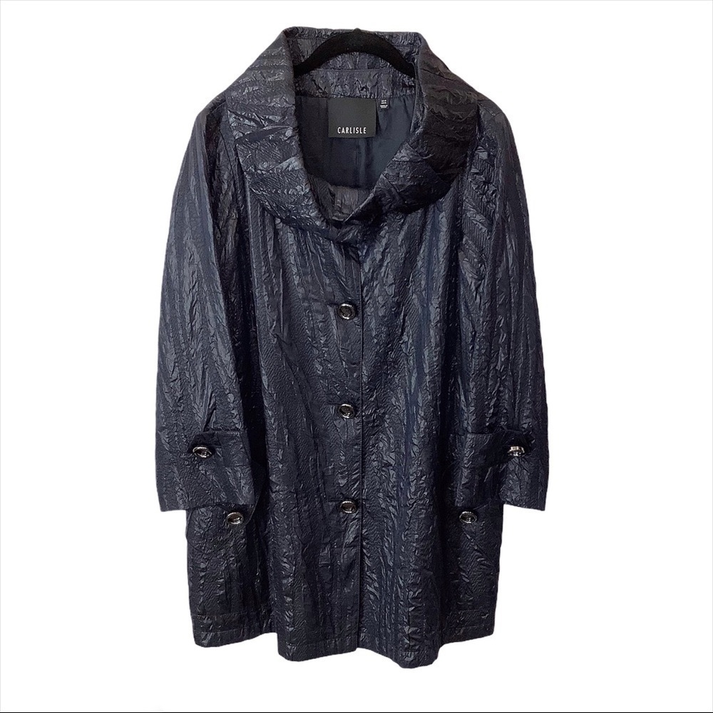 Carlisle Silk Blend Animal Crinkle Jacket Coat 12 - Picture 1 of 11